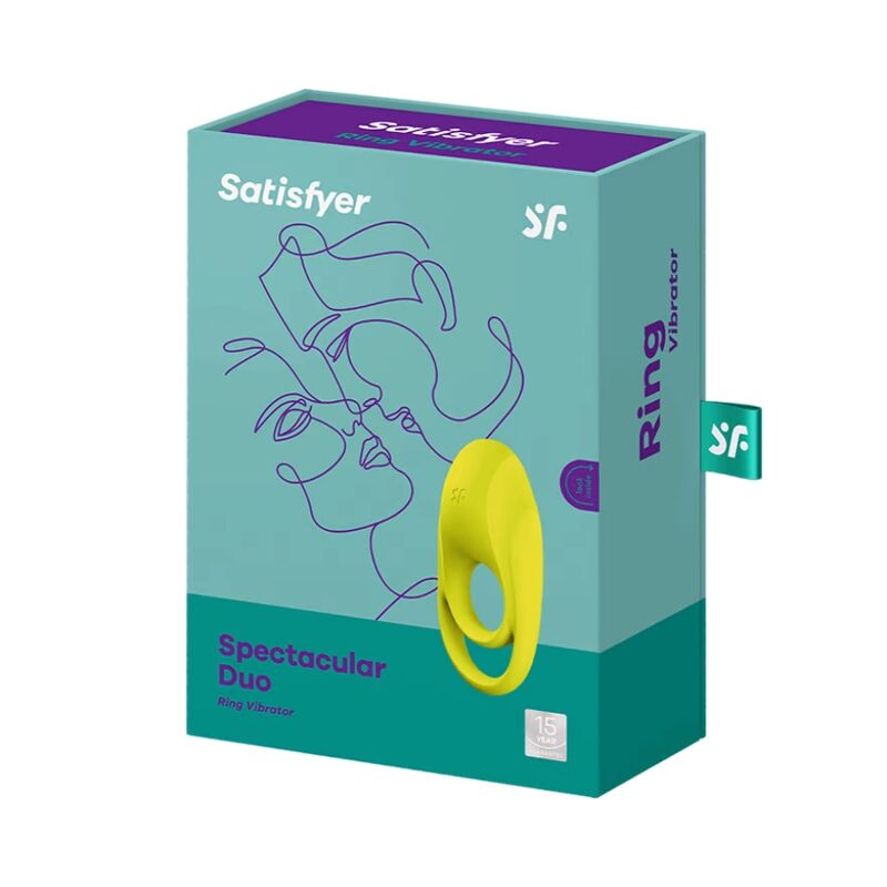 SATISFYER - SPECTACULAR DUO VIBRATING RING YELLOW