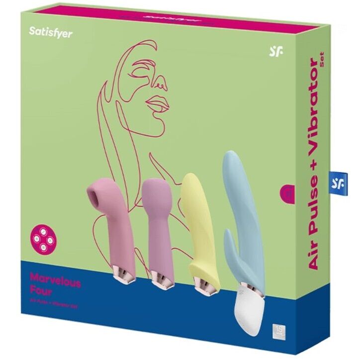 SATISFYER - MARVELOUS FOUR SET VIBRATOR &amp; SUCKER