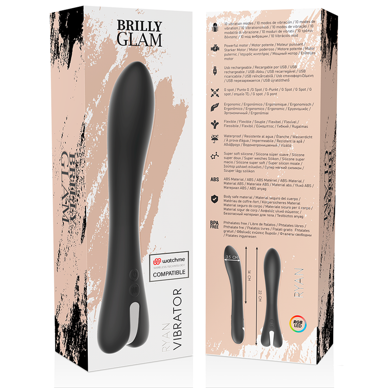 BRILLY GLAM - RYAN VIBRATOR COMPATIBLE WITH WATCHME WIRELESS TECHNOLOGY