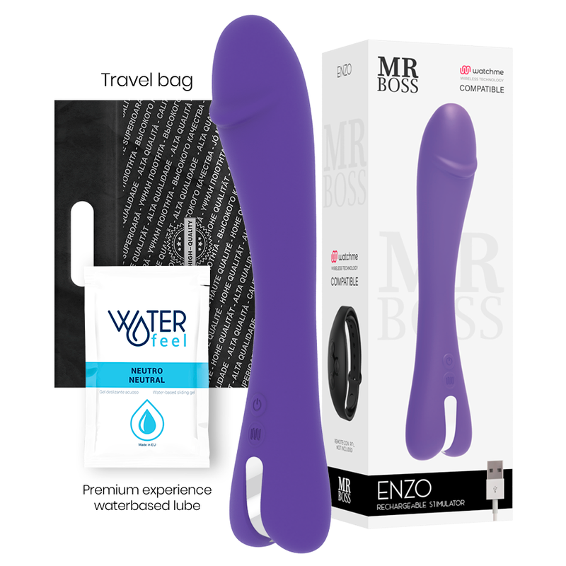 MR BOSS - ENZO VIBRATOR COMPATIBLE WITH WATCHME WIRELESS TECHNOLOGY