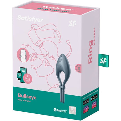 SATISFYER - BULLSEYE VIBRATING RING APP GREY