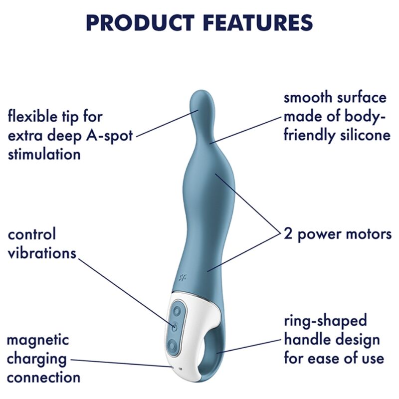 SATISFYER - AMAZING 1 BLUE DOT VIBRATOR