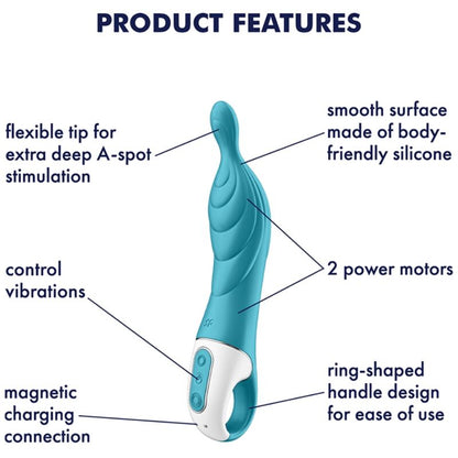 SATISFYER - AMAZING 2 TURQUOISE DOT VIBRATOR