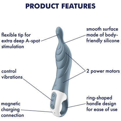 SATISFYER - AMAZING 2 GREY SPOT VIBRATOR