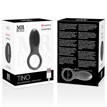 MR BOSS - TINO STIMULATING RING COMPATIBLE WITH WATCHME WIRELESS TECHNOLOGY