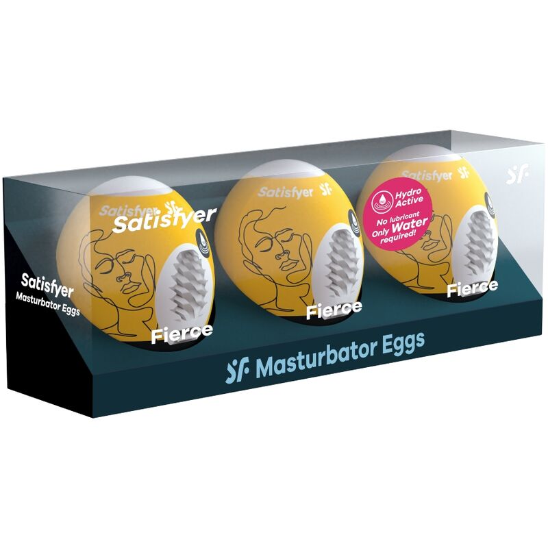 SATISFYER - 3 FIERCE MASTURBATOR EGGS