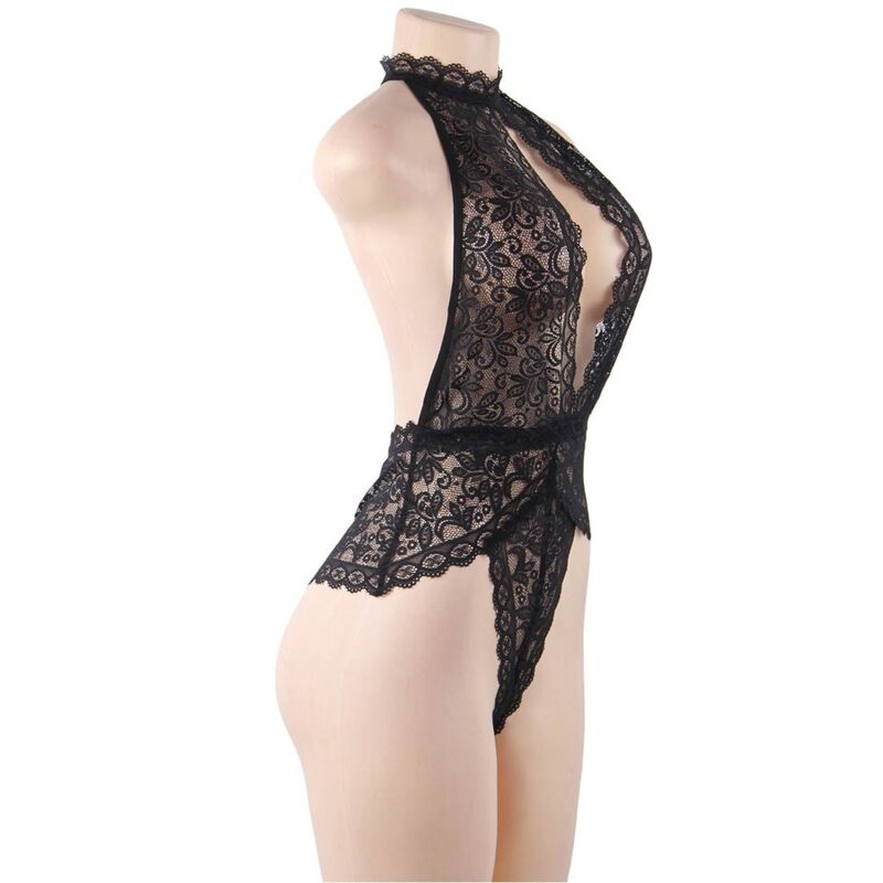 SUBBLIME - DEEP NECKLINE LACE TEDDY S/M