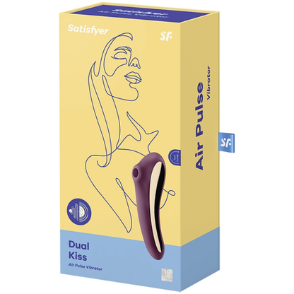 SATISFYER - DUAL KISS PURPLE CLITORIS STIMULATOR