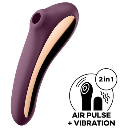 SATISFYER - DUAL KISS PURPLE CLITORIS STIMULATOR