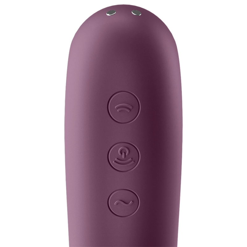 SATISFYER - DUAL KISS PURPLE CLITORIS STIMULATOR