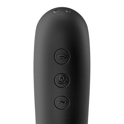 SATISFYER - DUAL KISS CLITORIS STIMULATOR BLACK