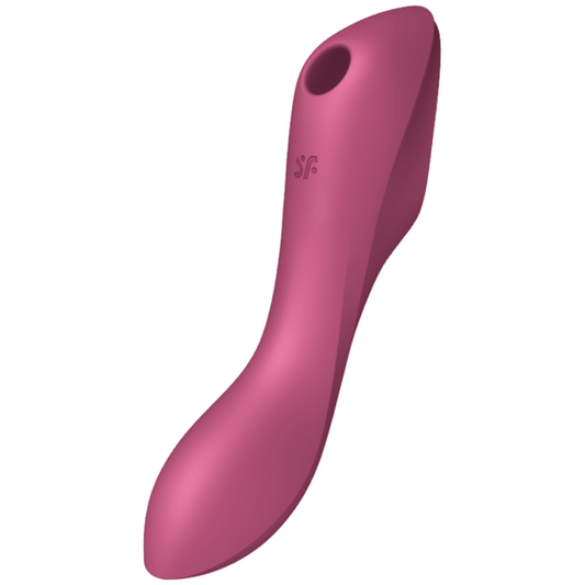 SATISFYER - CURVY TRINITY 3 RED STIMULATOR AND VIBRATOR