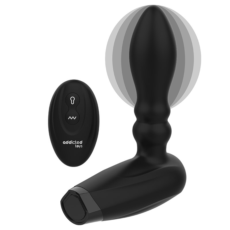 ADDICTED TOYS - REMOTE CONTROL INFLATABLE PLUG 10 VIBRATION MODES