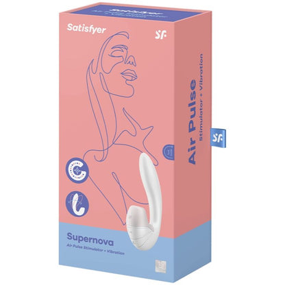 SATISFYER - SUPERNOVA STIMULATOR AND VIBRATOR WHITE