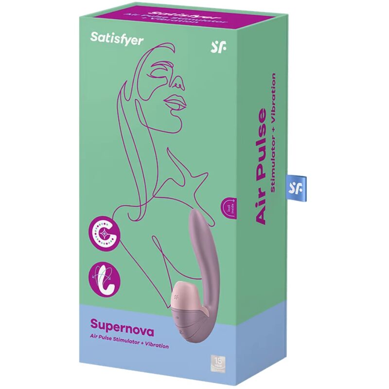 SATISFYER - SUPERNOVA STIMULATOR AND VIBRATOR WHITE