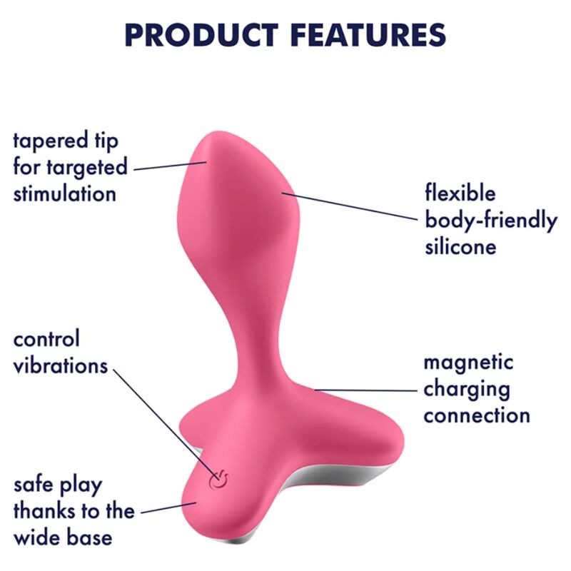 SATISFYER - GAME CHANGER PLUG VIBRADOR ROSA