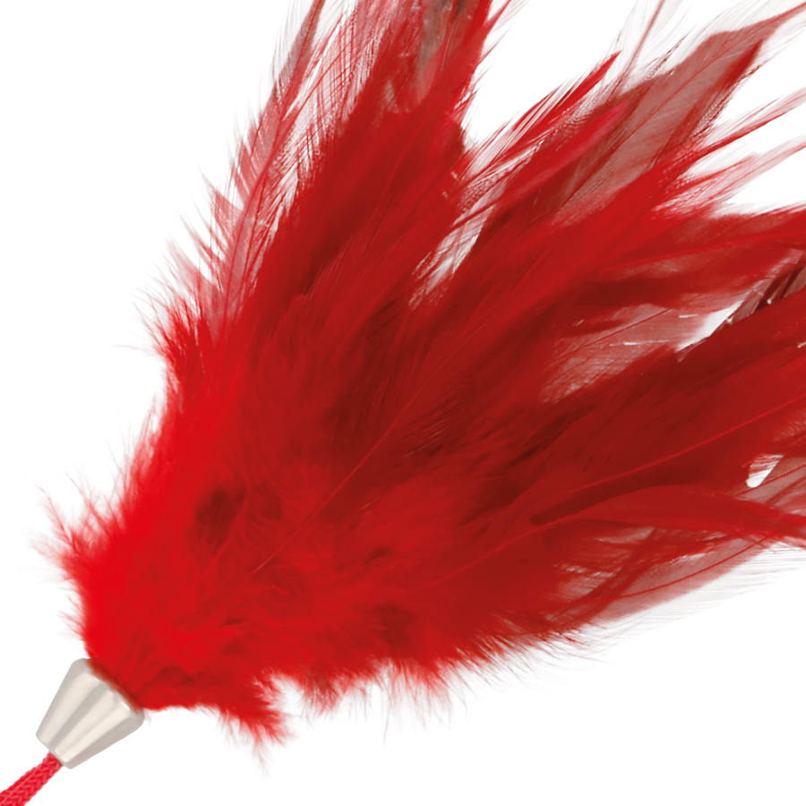 OHMAMA FETISH - RED STIMULATING FEATHER 13 CM