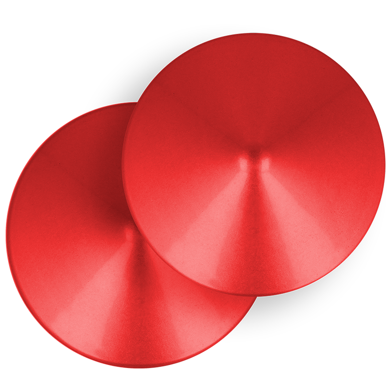 OHMAMA FETISH - RED CIRCLE NIPPLE COVERS