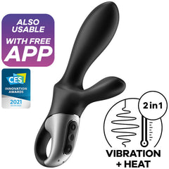 SATISFYER - HEAT CLIMAX+ ANAL VIBRATOR APP BLACK