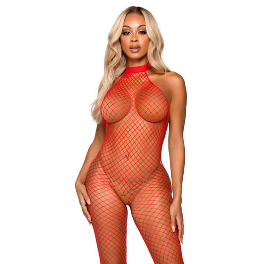 LEG AVENUE - LE FRIVOLE BODYSTOCKING - RACER NECK ONE SIZE BLACK