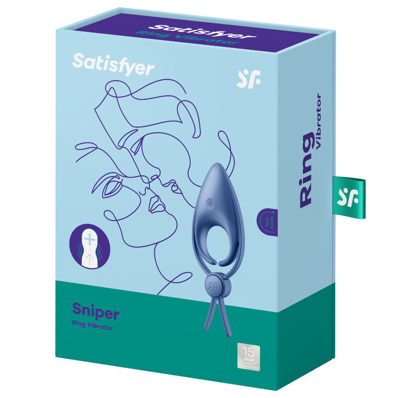 SATISFYER - SNIPER VIBRATING RING BLUE