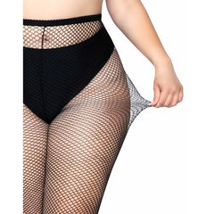 LEG AVENUE - PLUS SIZE FISHNET STOCKINGS