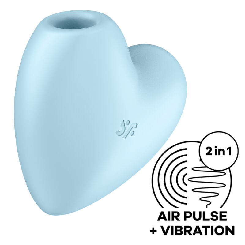 SATISFYER - CUTIE HEART STIMULATOR AND VIBRATOR BLUE