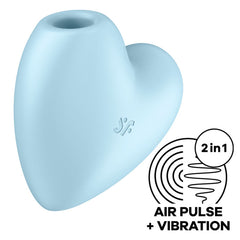 SATISFYER - CUTIE HEART STIMULATOR AND VIBRATOR BLUE