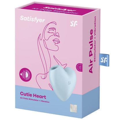 SATISFYER - CUTIE HEART STIMULATOR AND VIBRATOR BLUE