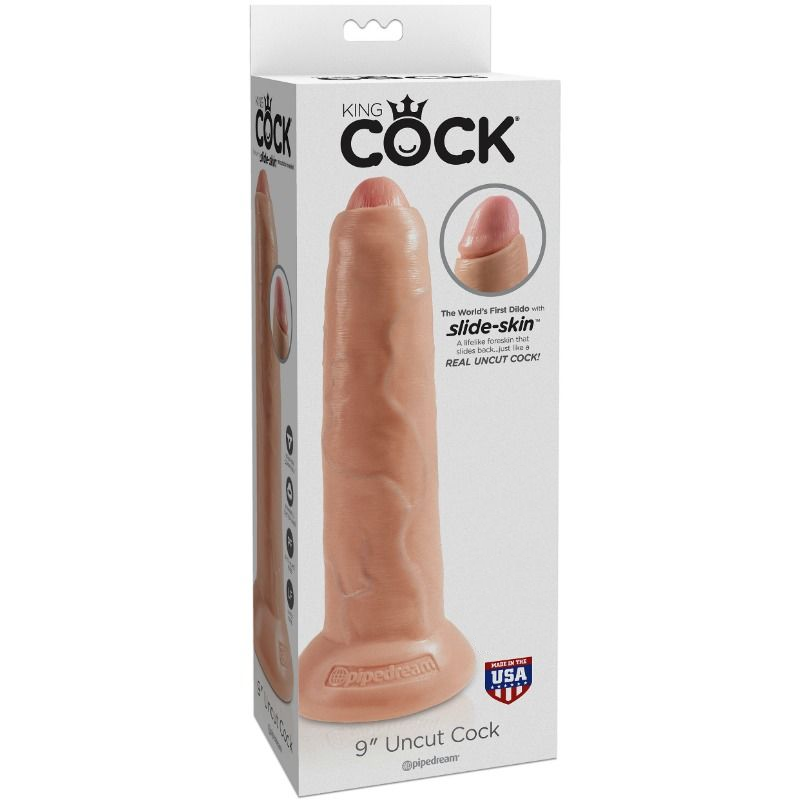 KING COCK - UNCUT NATURAL REALISTIC DILDO 23 CM