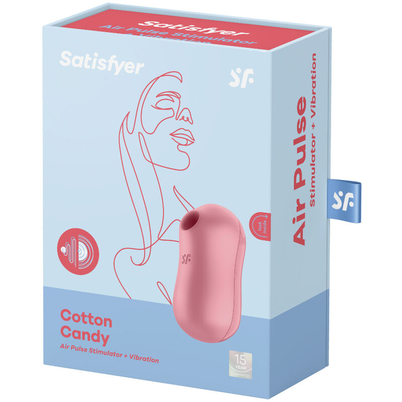 SATISFYER - COTTON CANDY LILAC VIBRATOR AND STIMULATOR