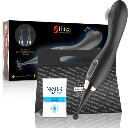 IBIZA - INTERCHANGEABLE CLITORIS STIMULATOR AND PULSATION G-SPOT VIBRATOR