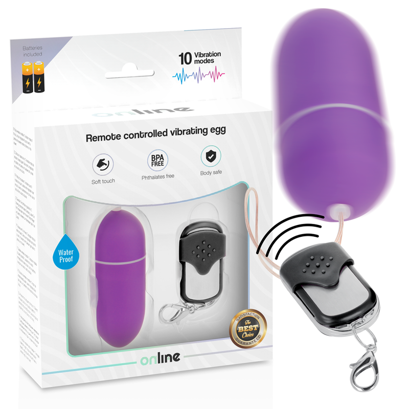 ONLINE - REMOTE CONTROL VIBRATING EGG L LILAC