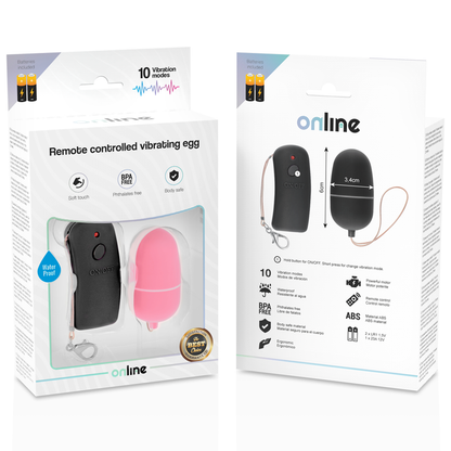 ONLINE - PINK VIBRATING EGG WITH REMOTE CONTROL