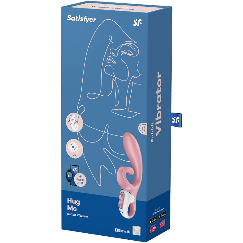 SATISFYER - HUG ME VIBRATOR RABBIT APP PINK