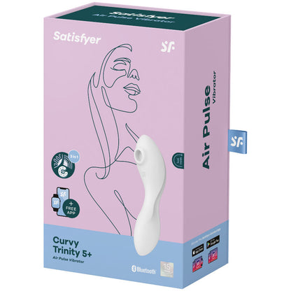 SATISFYER - CURVY TRINITY 5 STIMULATOR AND VIBRATOR APP WHITE