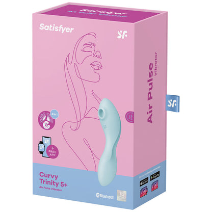 SATISFYER - CURVY TRINITY 5 STIMULATOR AND VIBRATOR APP WHITE