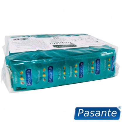 PASANTE - TROPICAL FLAVOR CONDOMS BAG 144 UNITS