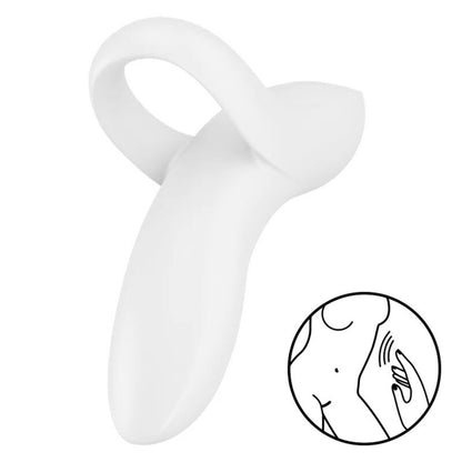 SATISFYER - BOLD LOVER VIBRATING THIMBLE WHITE