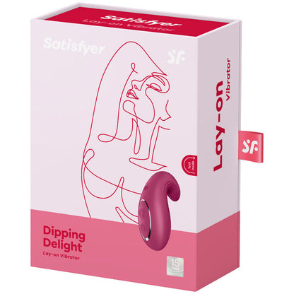 SATISFYER - DIPPING DELIGHT LAY-ON VIBRATOR BLUE