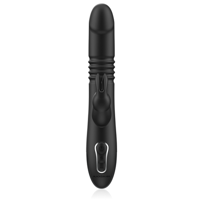 BLACK&amp;SILVER - KENJI RABBIT UP &amp; DOWN VIBRATOR COMPATIBLE WITH WATCHME