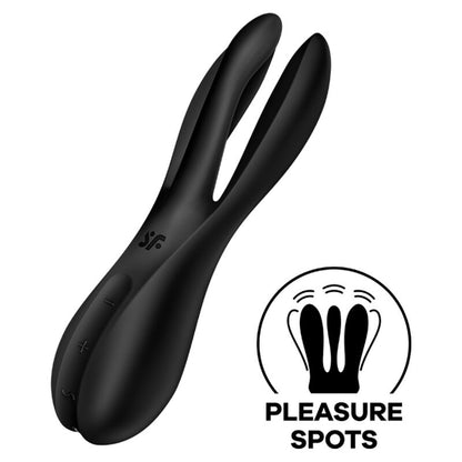 SATISFYER - THREESOME 2 BLACK VIBRATOR