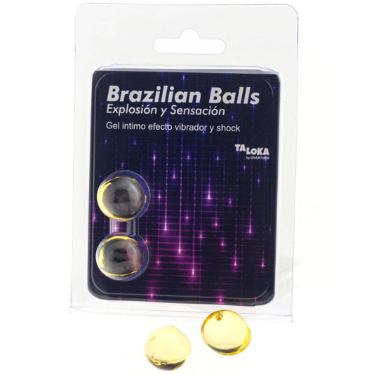 TALOKA - BRAZILIAN BALLS EXCITING GEL VIBRATION AND SHOCK EFFECT 2 BALLS