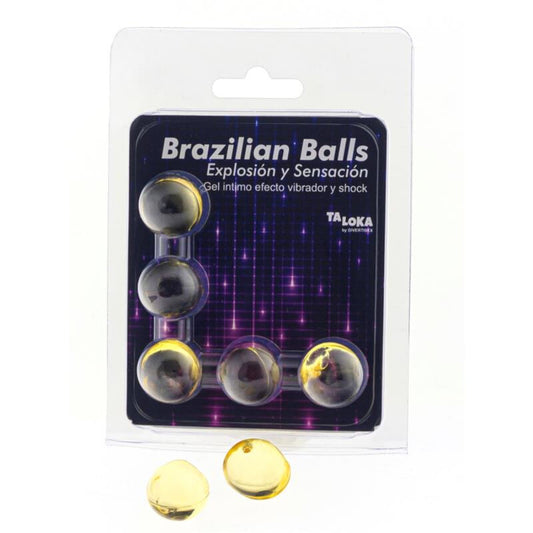 TALOKA - BRAZILIAN BALLS EXCITING GEL VIBRATION AND SHOCK EFFECT 5 BALLS