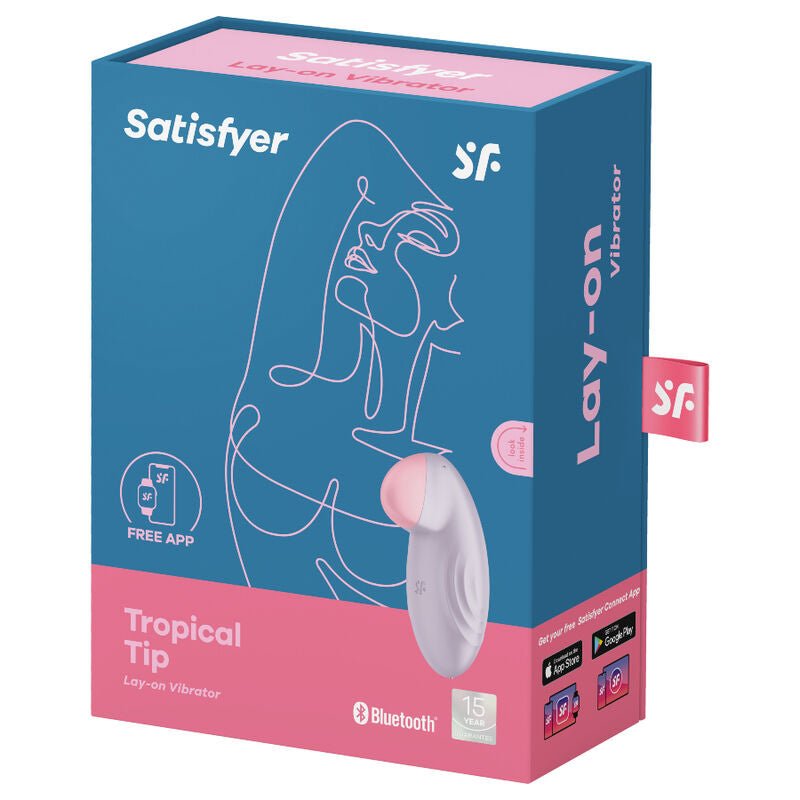 SATISFYER - TROPICAL TIP VIBRATOR LAY-ON BLUE