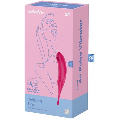 SATISFYER - TWIRLING PRO STIMULATOR AND VIBRATOR RED