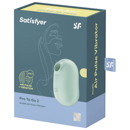 SATISFYER - PRO TO GO 2 DOUBLE VIOLET VIBRATOR AND STIMULATOR