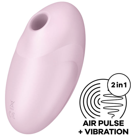 SATISFYER - VULVA LOVER 3 STIMULATOR AND VIBRATOR BLACK