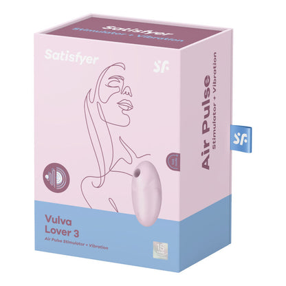 SATISFYER - VULVA LOVER 3 STIMULATOR AND VIBRATOR BLACK