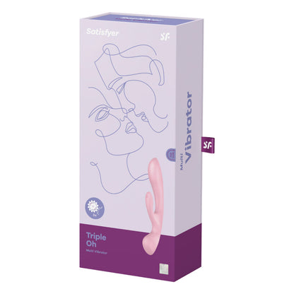 SATISFYER - TRIPLE OH HYBRID VIBRATOR PINK